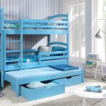 Jakub 3 narivoodi 3-kohaline 180×80 sinine akrüül laste noorte tuba sistra mööbel kodusisustus magamistuppa